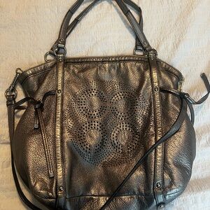 Coach vintage metallic tote bag